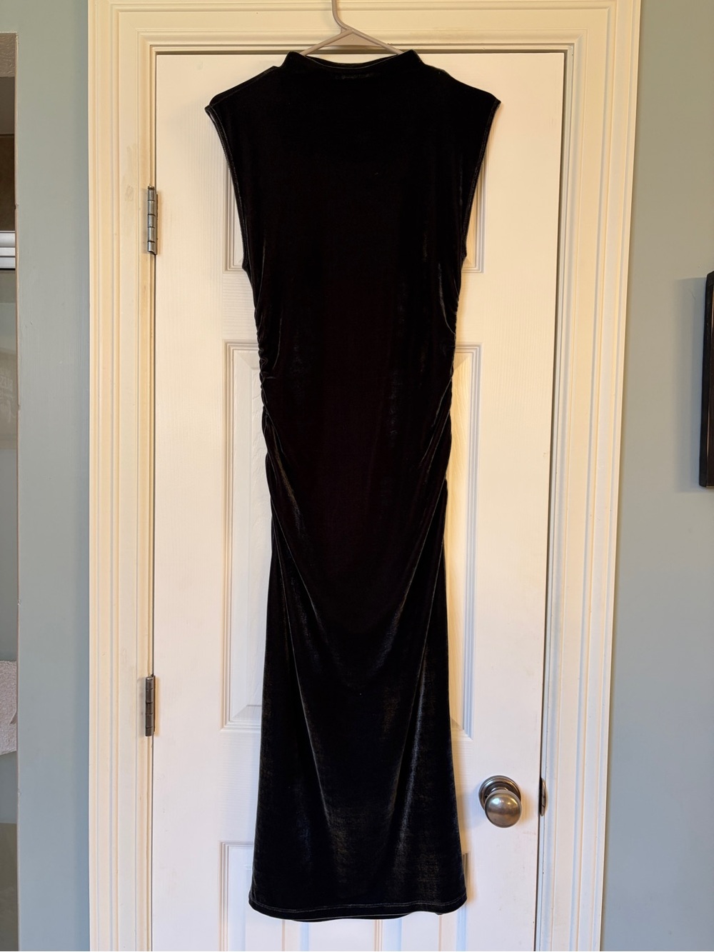 a new day Black Velvet Maxi Dress with High Neck